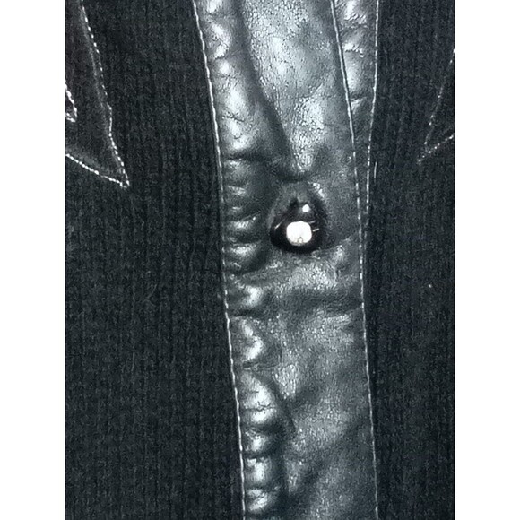 Vintage Joseph Ho Studio Beaded Black Lambswool Sweater Size Small  Stretchable - Picture 4 of 14